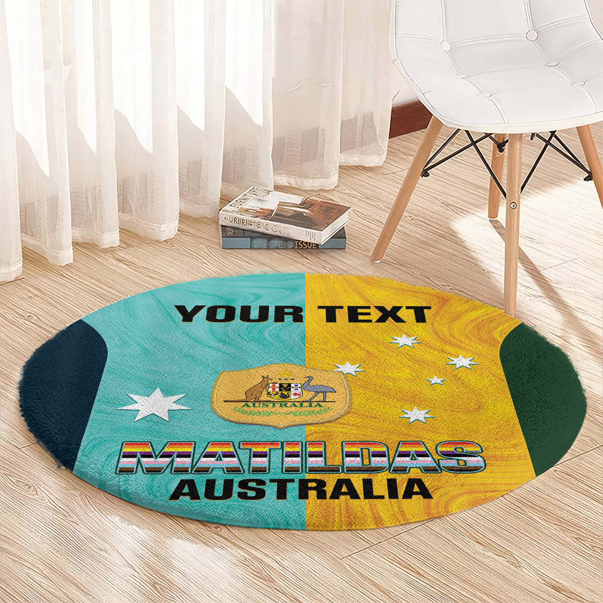 Custom Pride Month Matildas Round Carpet Australia Til Its Done Mixed Color
