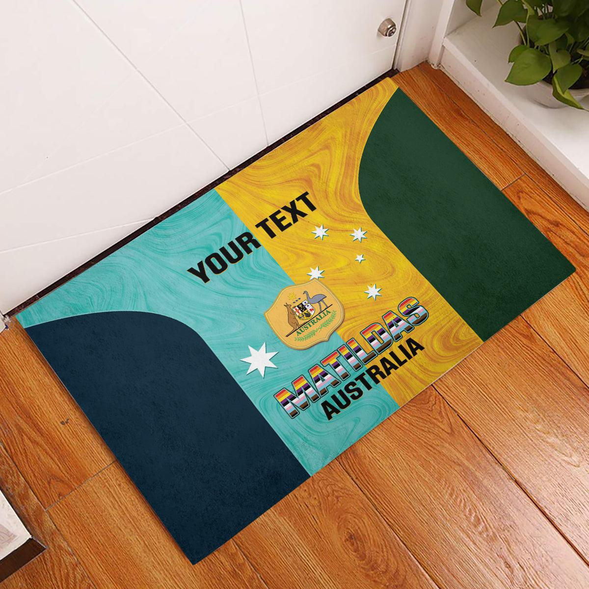 Custom Pride Month Matildas Rubber Doormat Australia Til Its Done Mixed Color