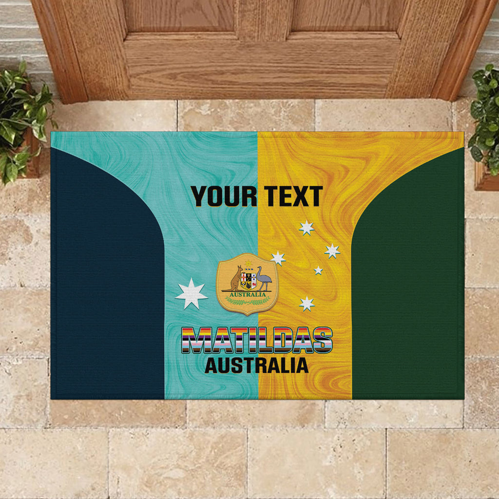 Custom Pride Month Matildas Rubber Doormat Australia Til Its Done Mixed Color