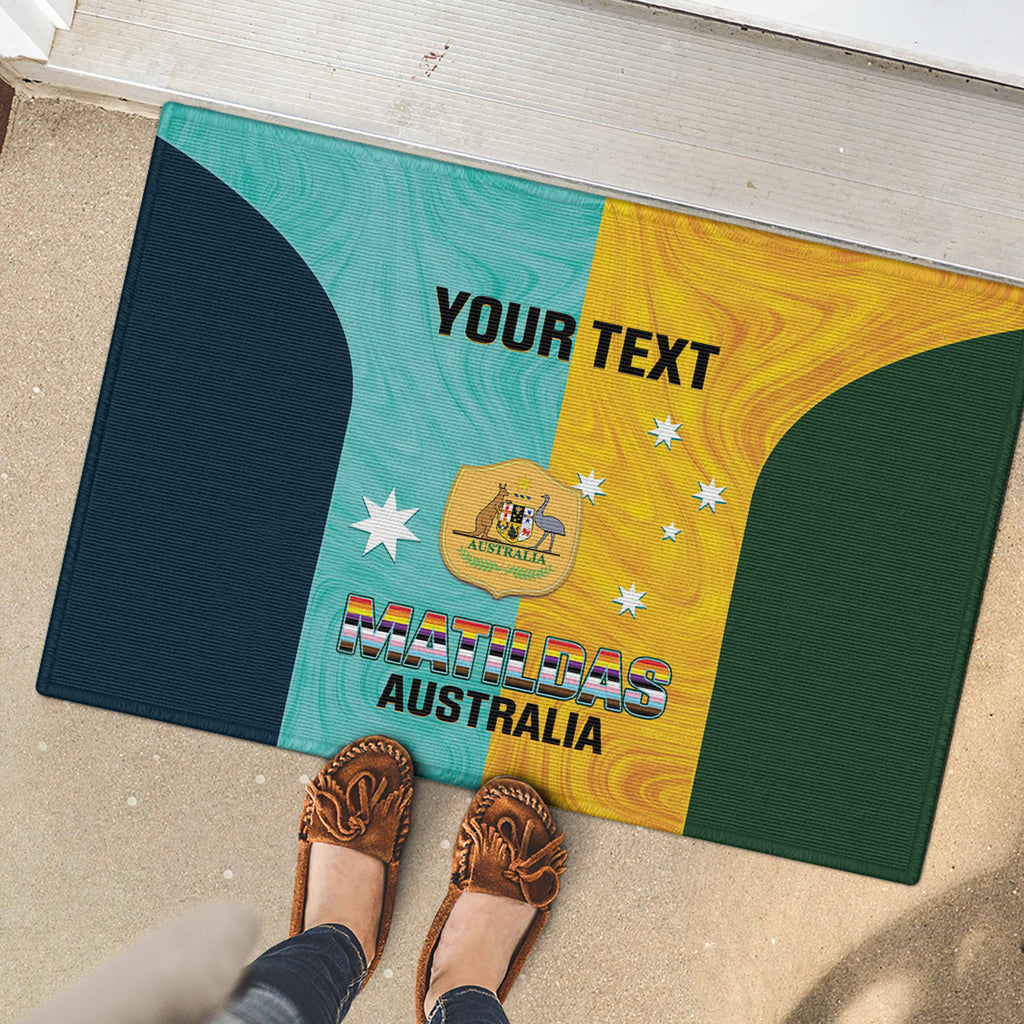 Custom Pride Month Matildas Rubber Doormat Australia Til Its Done Mixed Color