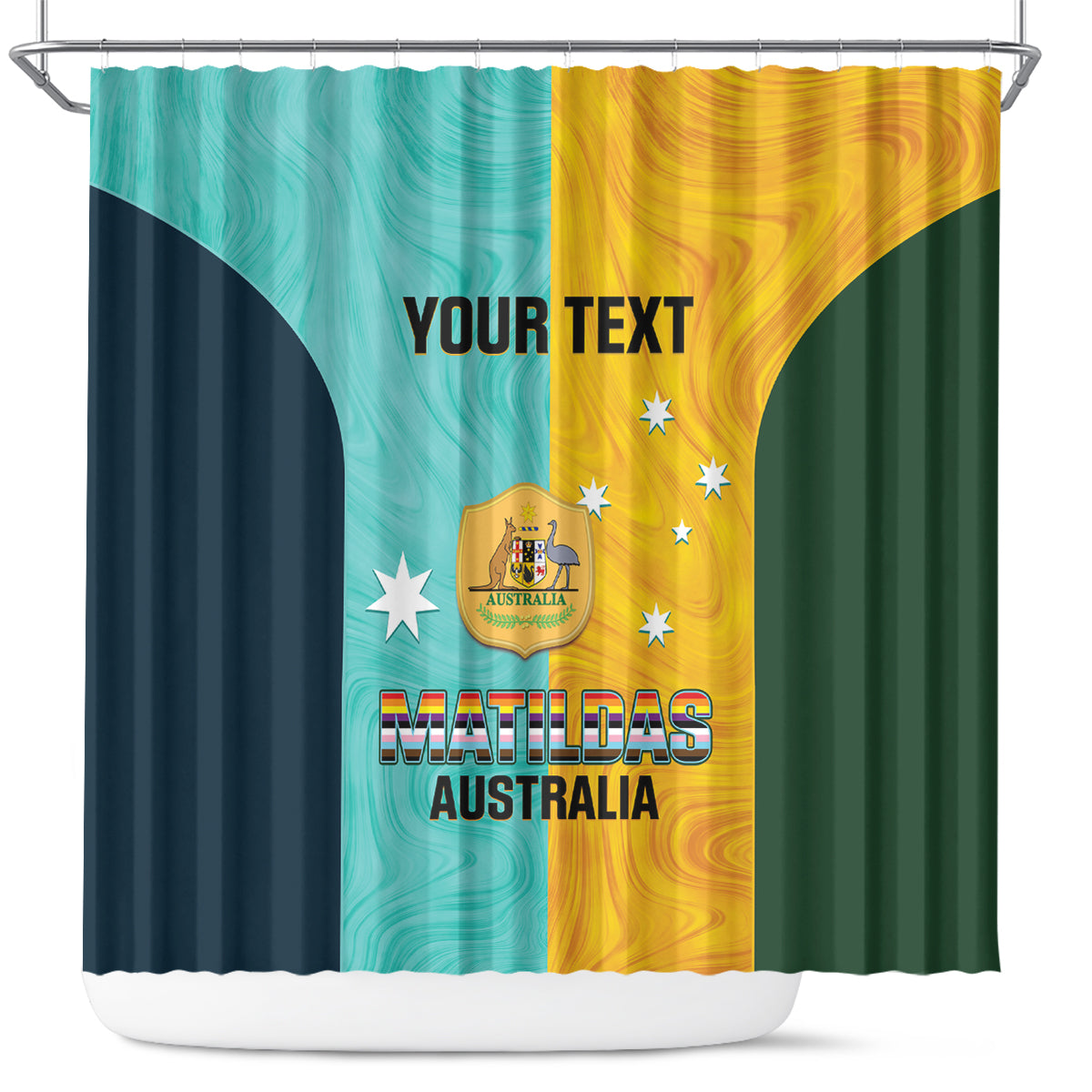 Custom Pride Month Matildas Shower Curtain Australia Til Its Done Mixed Color