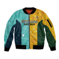 Custom Pride Month Matildas Sleeve Zip Bomber Jacket Australia Til Its Done Mixed Color
