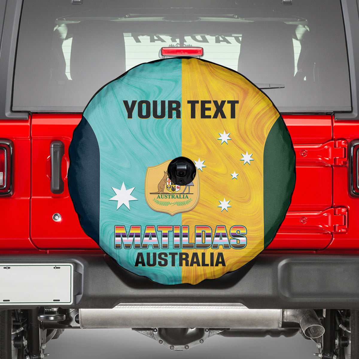 Custom Pride Month Matildas Spare Tire Cover Australia Til Its Done Mixed Color