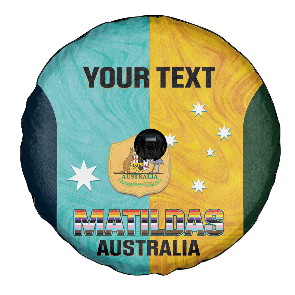 Custom Pride Month Matildas Spare Tire Cover Australia Til Its Done Mixed Color