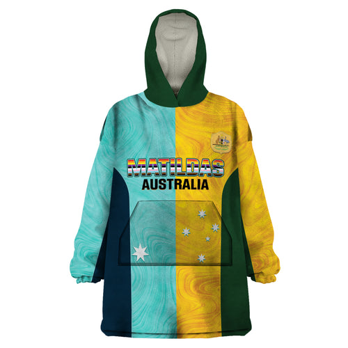 Custom Pride Month Matildas Wearable Blanket Hoodie Australia Til Its Done Mixed Color