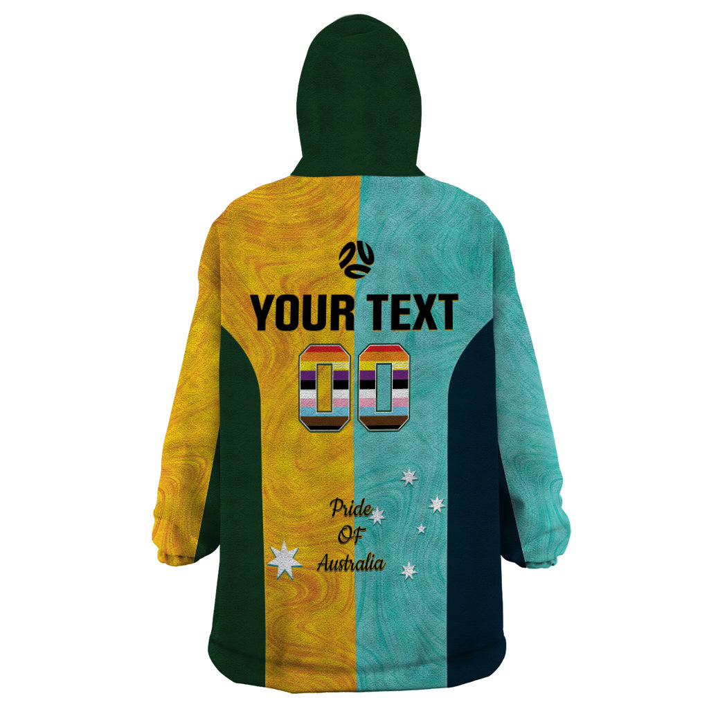 Custom Pride Month Matildas Wearable Blanket Hoodie Australia Til Its Done Mixed Color