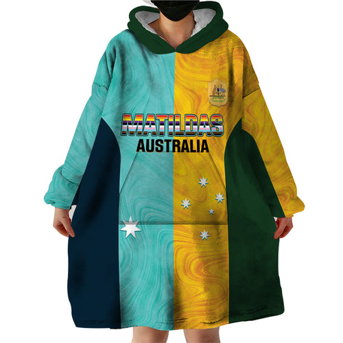 Custom Pride Month Matildas Wearable Blanket Hoodie Australia Til Its Done Mixed Color
