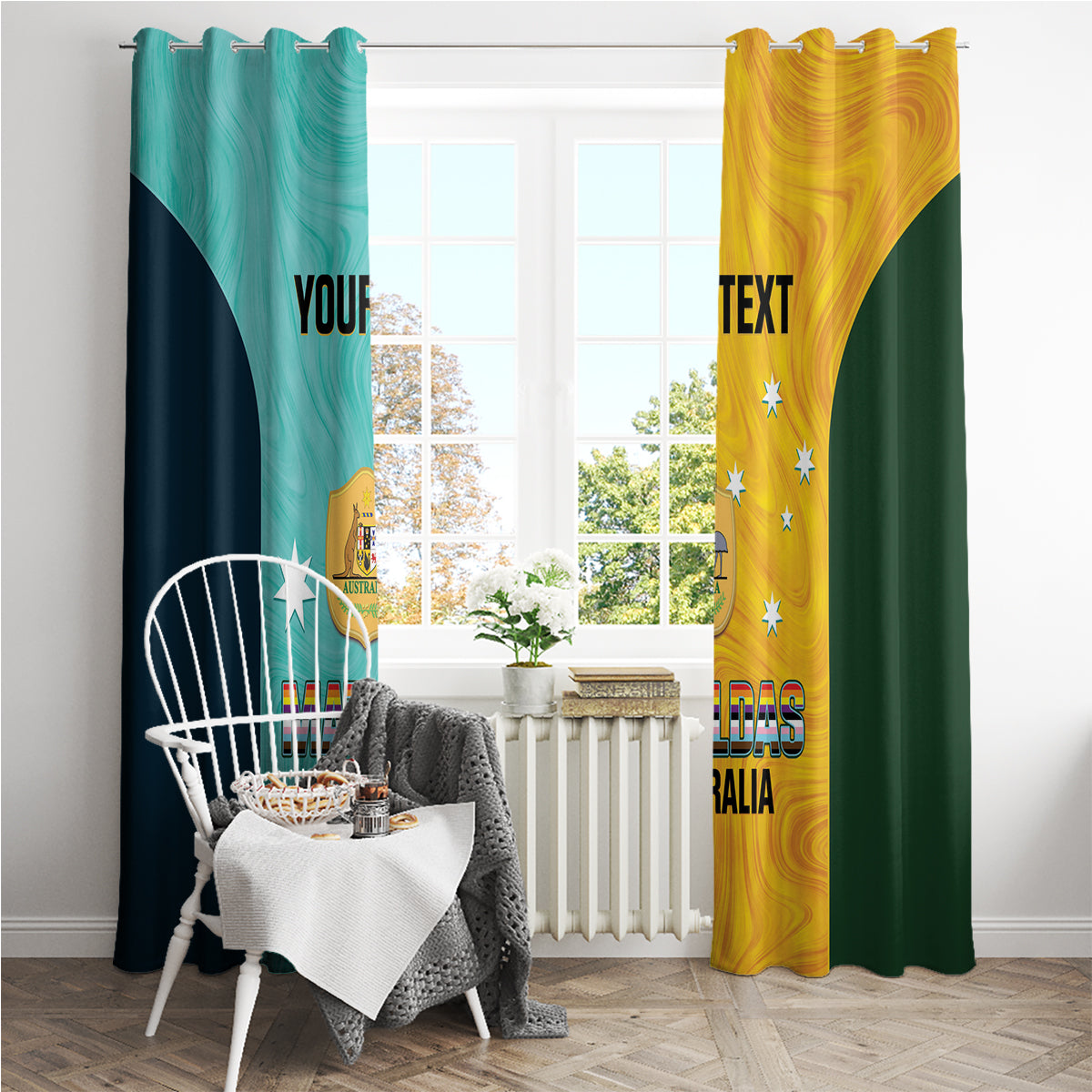 Custom Pride Month Matildas Window Curtain Australia Til Its Done Mixed Color