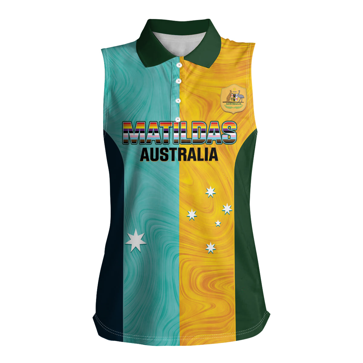 Custom Pride Month Matildas Women Sleeveless Polo Shirt Australia Til Its Done Mixed Color