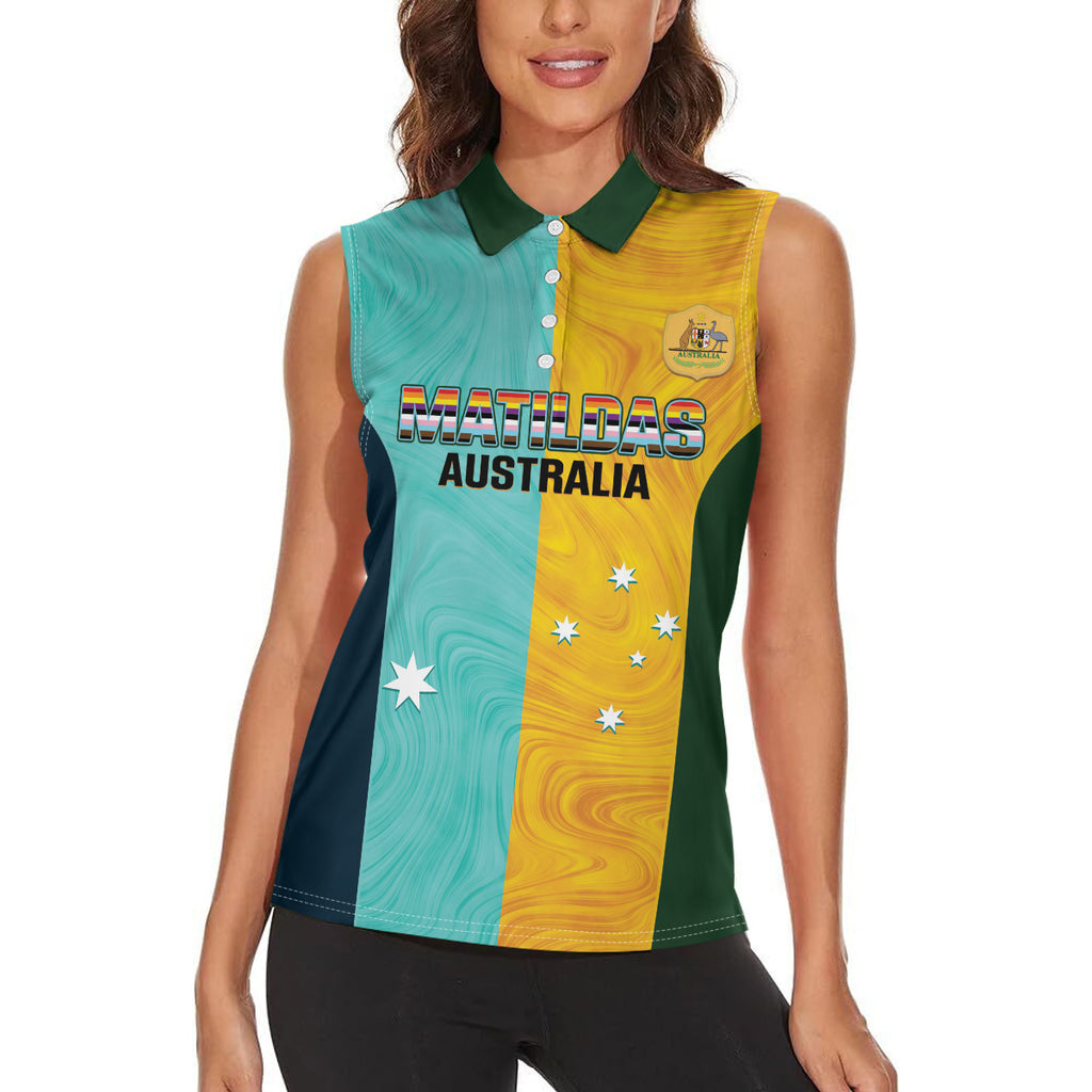 Custom Pride Month Matildas Women Sleeveless Polo Shirt Australia Til Its Done Mixed Color
