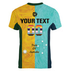 Custom Pride Month Matildas Women V-Neck T-Shirt Australia Til Its Done Mixed Color