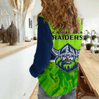 Raiders Rugby Women Casual Shirt Canberra 1981 Sporty Style LT14