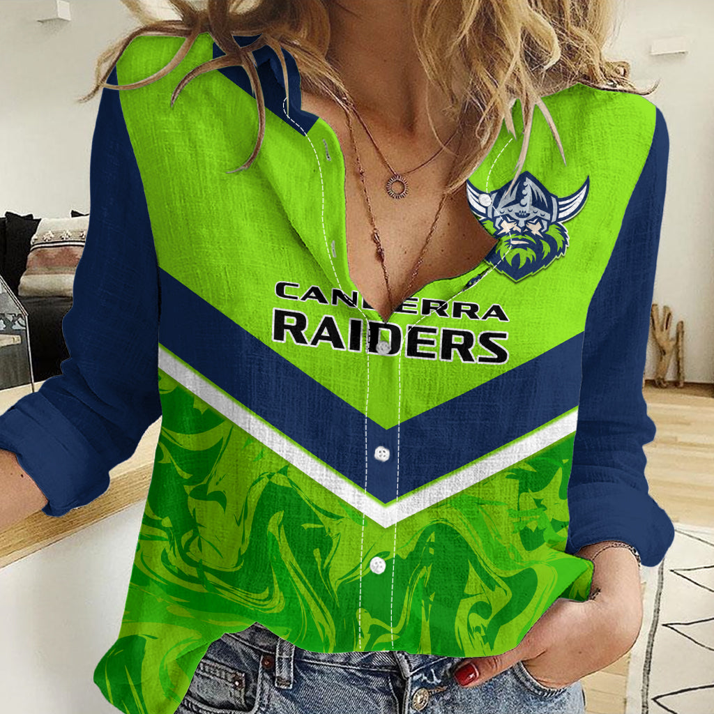 Personalised Raiders Rugby Women Casual Shirt Canberra 1981 Sporty Style LT14