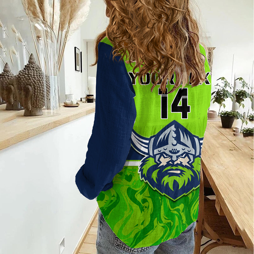 Personalised Raiders Rugby Women Casual Shirt Canberra 1981 Sporty Style LT14