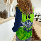 Personalised Raiders Rugby Women Casual Shirt Canberra 1981 Sporty Style LT14