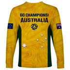 australia-soccer-long-sleeve-shirt-gold-matildas-world-cup-2023-go-champions