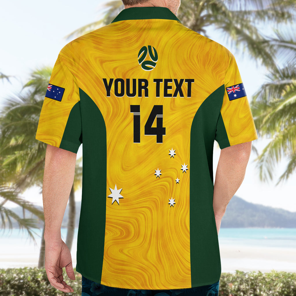 personalised-australia-soccer-hawaiian-shirt-gold-matildas-world-cup-2023-go-champions