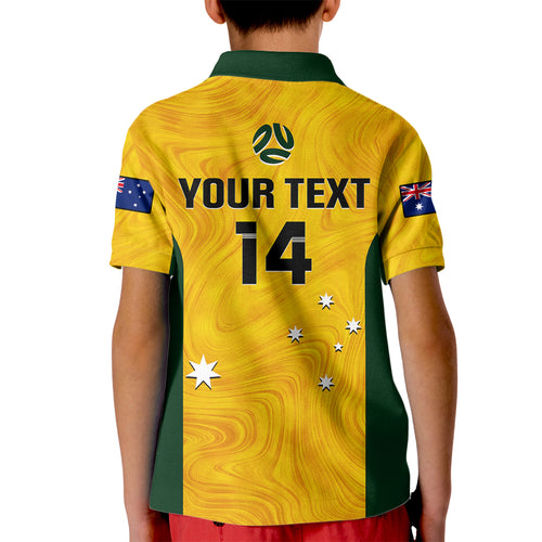 personalised-australia-soccer-kid-polo-shirt-gold-matildas-world-cup-2023-go-champions