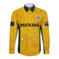 personalised-australia-soccer-long-sleeve-button-shirt-gold-matildas-world-cup-2023-go-champions