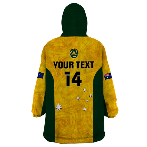personalised-australia-soccer-wearable-blanket-hoodie-gold-matildas-world-cup-2023-go-champions