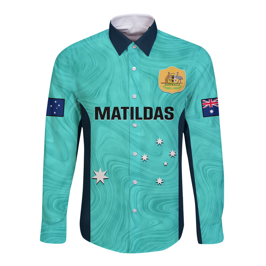 australia-soccer-long-sleeve-button-shirt-turquoise-matildas-world-cup-2023-go-champions