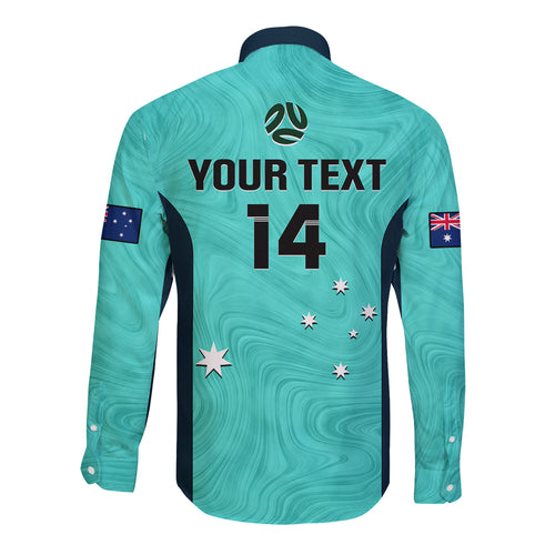 personalised-australia-soccer-long-sleeve-button-shirt-turquoise-matildas-world-cup-2023-go-champions