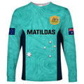 personalised-australia-soccer-long-sleeve-shirt-turquoise-matildas-world-cup-2023-go-champions