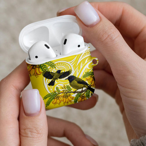 Bellbird New Zealand AirPods Case Korimako Kowhai Maori Pattern