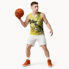 Bellbird New Zealand Basketball Jersey Korimako Kowhai Maori Pattern