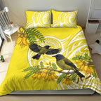 Bellbird New Zealand Bedding Set Korimako Kowhai Maori Pattern