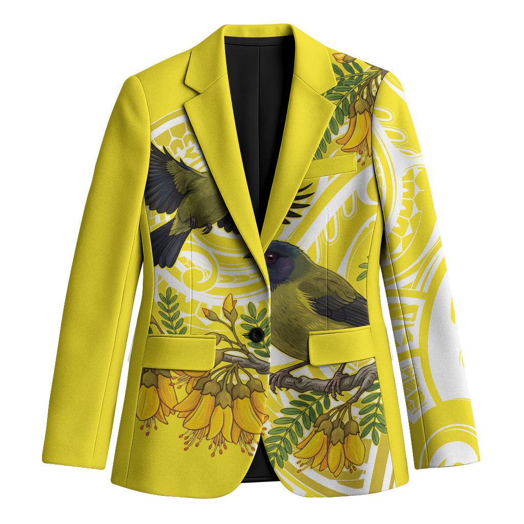 Bellbird New Zealand Blazer Korimako Kowhai Maori Pattern