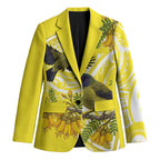 Bellbird New Zealand Blazer Korimako Kowhai Maori Pattern
