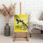 Bellbird New Zealand Canvas Wall Art Korimako Kowhai Maori Pattern