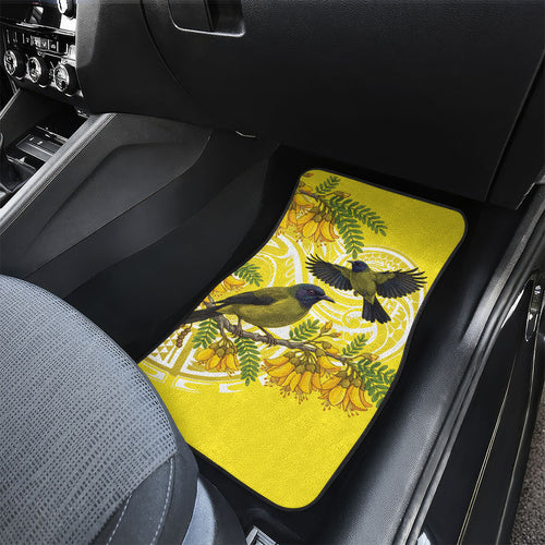 Bellbird New Zealand Car Mats Korimako Kowhai Maori Pattern