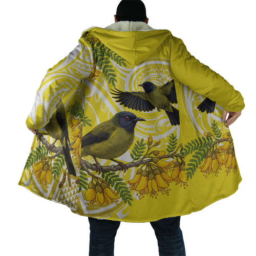 Bellbird New Zealand Cloak Korimako Kowhai Maori Pattern