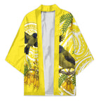 Bellbird New Zealand Kimono Korimako Kowhai Maori Pattern