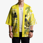 Bellbird New Zealand Kimono Korimako Kowhai Maori Pattern