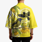 Bellbird New Zealand Kimono Korimako Kowhai Maori Pattern