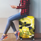Bellbird New Zealand Luggage Cover Korimako Kowhai Maori Pattern