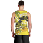 Bellbird New Zealand Men Tank Top Korimako Kowhai Maori Pattern