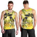 Bellbird New Zealand Men Tank Top Korimako Kowhai Maori Pattern
