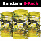 Bellbird New Zealand Neck Gaiter Korimako Kowhai Maori Pattern