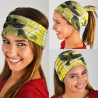 Bellbird New Zealand Neck Gaiter Korimako Kowhai Maori Pattern