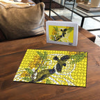 Bellbird New Zealand Puzzle Korimako Kowhai Maori Pattern