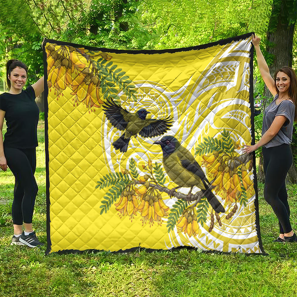 Bellbird New Zealand Quilt Korimako Kowhai Maori Pattern