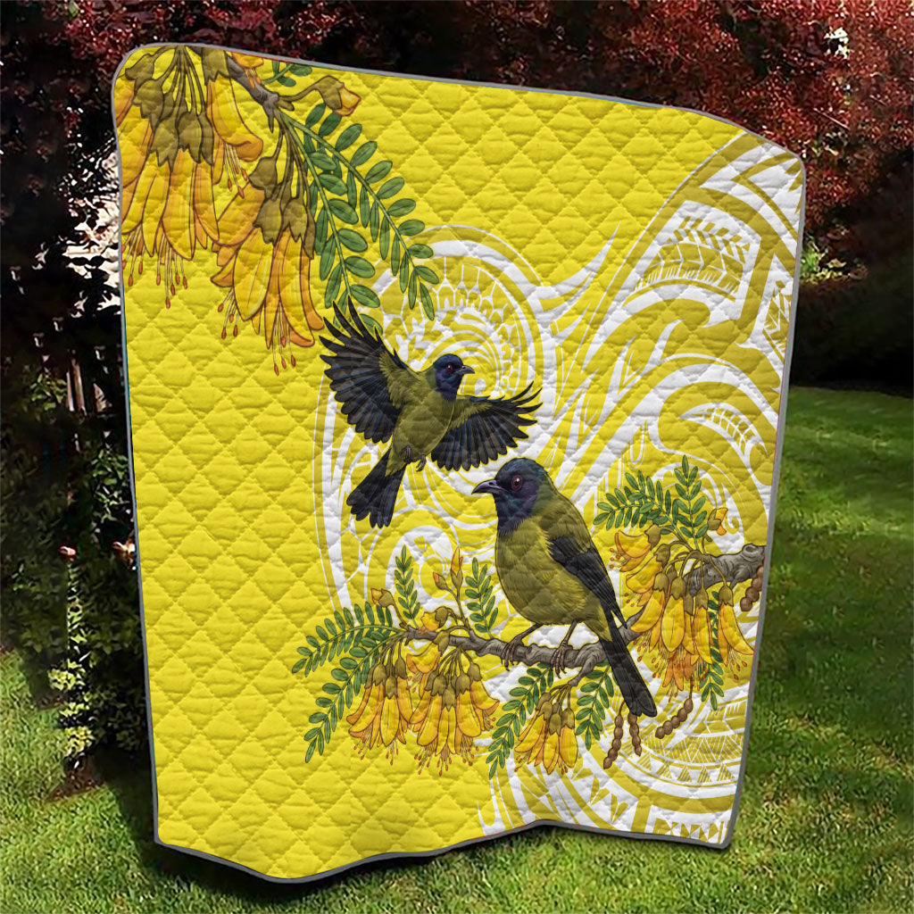 Bellbird New Zealand Quilt Korimako Kowhai Maori Pattern