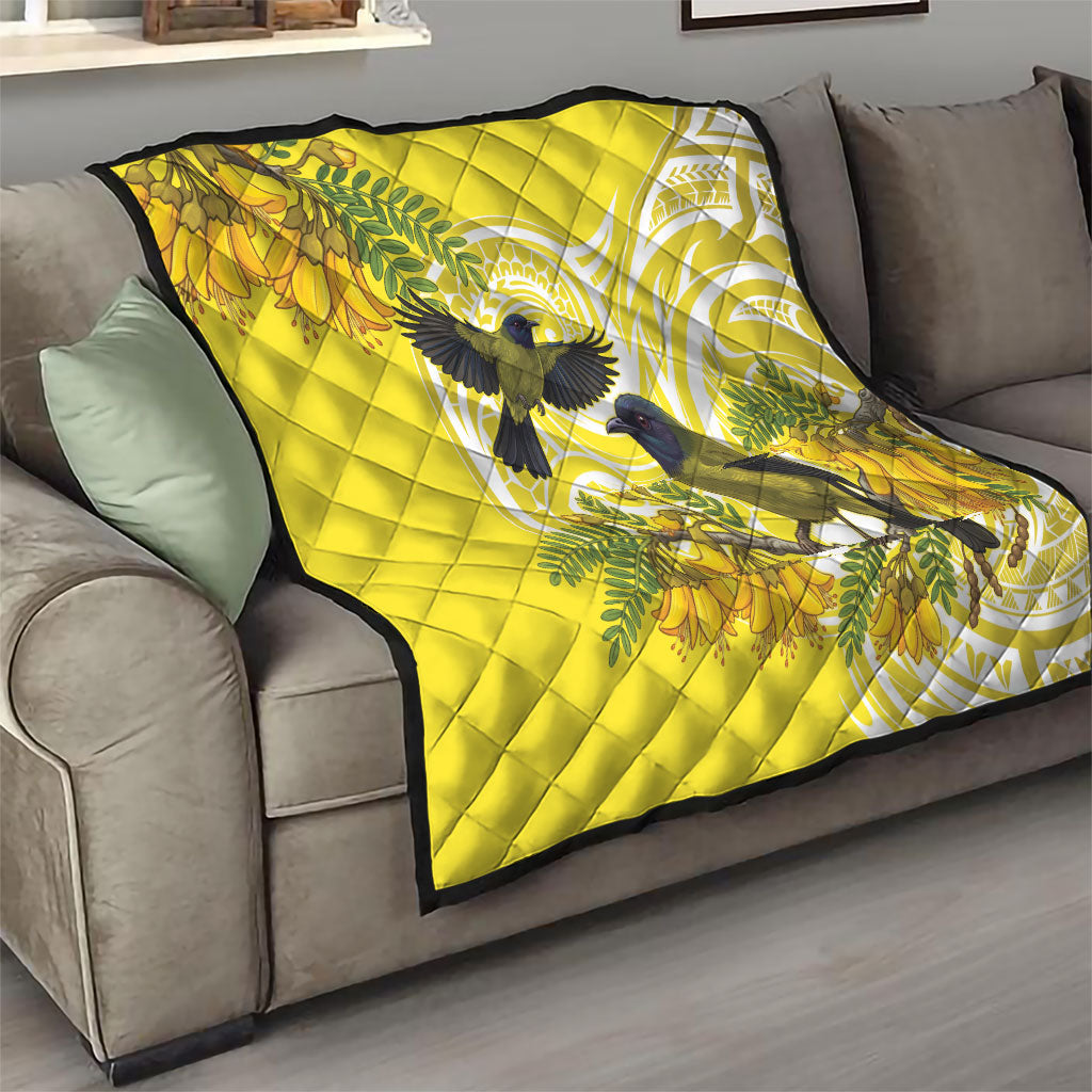 Bellbird New Zealand Quilt Korimako Kowhai Maori Pattern