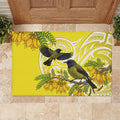 Bellbird New Zealand Rubber Doormat Korimako Kowhai Maori Pattern
