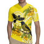 Bellbird New Zealand Rugby Jersey Korimako Kowhai Maori Pattern
