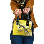 Bellbird New Zealand Shoulder Handbag Korimako Kowhai Maori Pattern